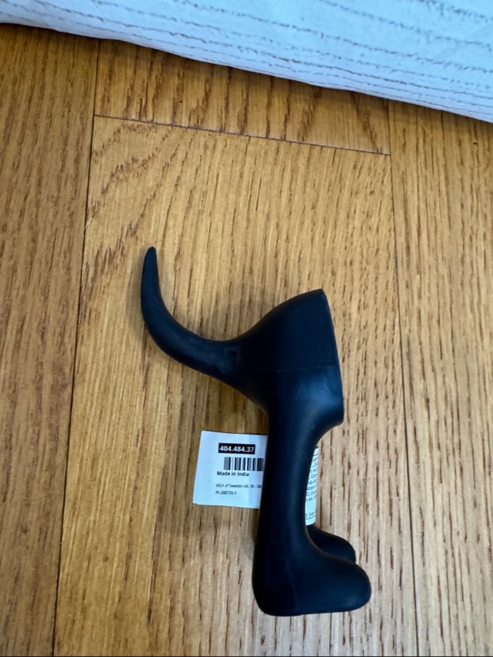 NEW IKEA BASTIS Dog Black Tail Wall Hanger Hook Hat Coat Leash Keys